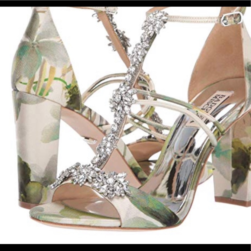 Badgley Mischka Laney Floral Heels, Glitzy, Fancy!